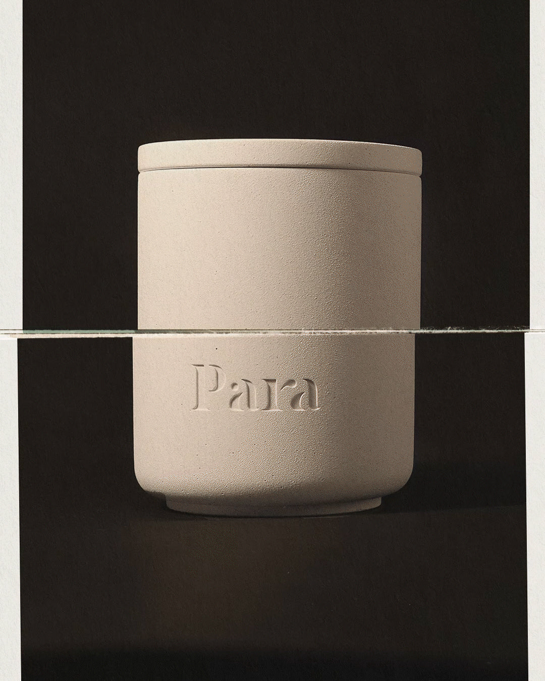 Before the Storm hand-poured neroli and sage candle in a white concrete vessel by Para Home Studio
