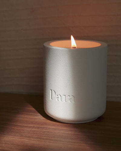 neroli sage white concrete candle para home studio